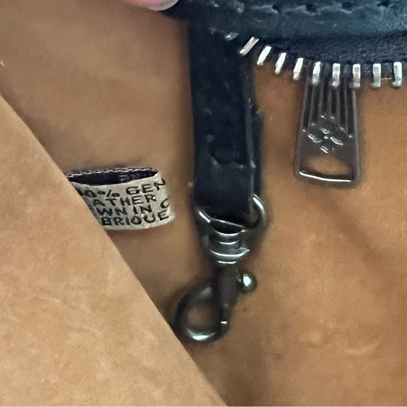 Patricia Nash Black Leather Tote with Gold & silver hardware - Picture 7 of 9